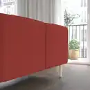 Bild 4 von LILLEHEM 3er-Sitzelement + Récamiere, Gunnared/braunrot Holz