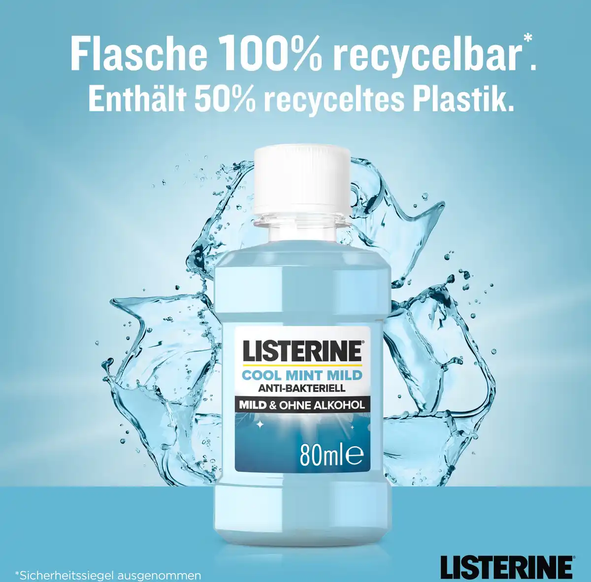 Bild 4 von Listerine Mundspülung Cool Mint Mild Reisegröße, 80 ml