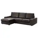 Bild 1 von KIVIK 3er-Sofa, mit Récamiere/Grann/Bomstad dunkelbraun