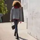 Bild 4 von Damen-Kunstleder-Leggings mit Ziernaht