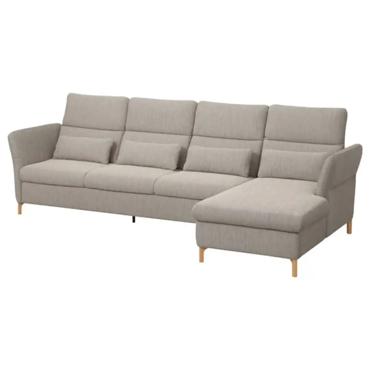 Bild 1 von FAMMARP 4er-Sofa mit Récamiere, rechts Holz/Viarp beige/braun