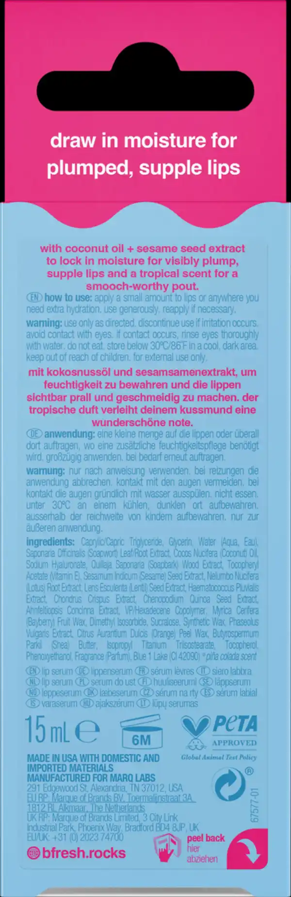 Bild 2 von b.fresh Lippenserum - gotta plump it up, 15 ml