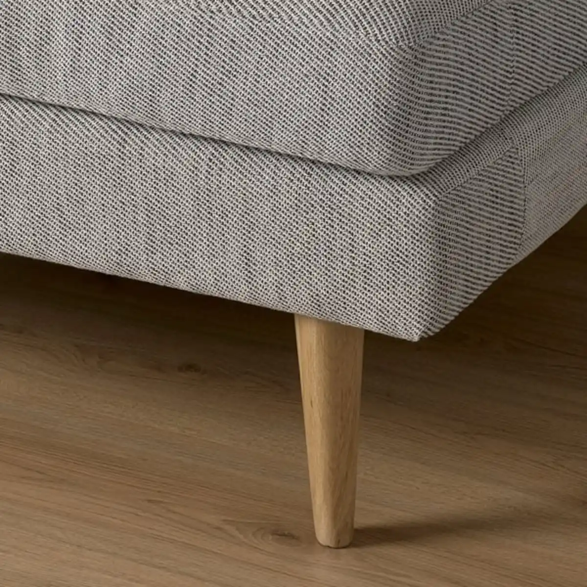 Bild 4 von GRILLSTORP / SMEDSTORP 4er-Sofa mit Récamiere rechts, Viarp/beige/braun Eiche