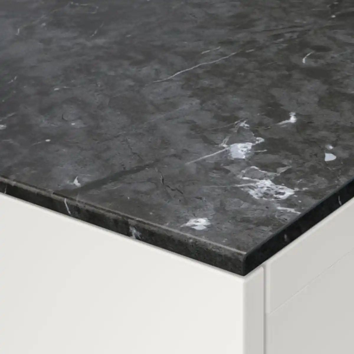 Bild 2 von BESTÅ Deckplatte, marmoriert/schwarz, 120x42 cm