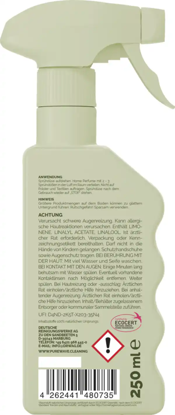 Bild 2 von Purewave Home Perfume Fresh Herbalime, 250 ml