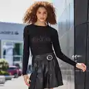 Bild 1 von Damen-Langarmshirt mit Leo-Flock-Print