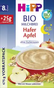 HiPP Bio Milchbrei Gute Nacht Hafer Apfel Vorratspackung, 475 g