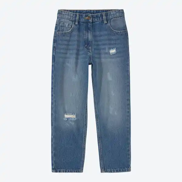 Bild 1 von Kinder-Mädchen-Jeans mit Destroy-Effekten
