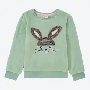 Kinder-Mädchen-Fleeceshirt mit Applikation