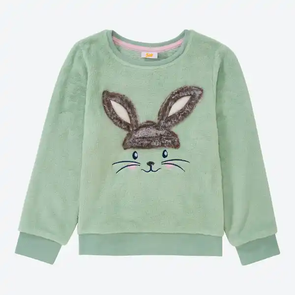Bild 1 von Kinder-Mädchen-Fleeceshirt mit Applikation