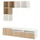 Bild 1 von BESTÅ / EKET TV-Schrankkombination, weiß/Eicheneff wlas, 180x42x170 cm