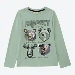 Kinder-Jungen-Shirt mit Wendepailletten