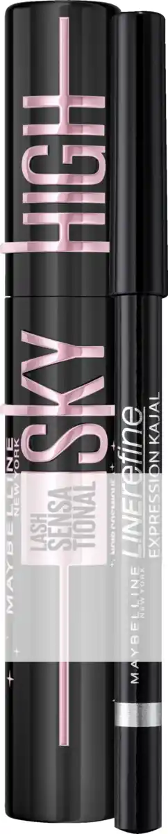 Bild 1 von Maybelline New York Lash Sensational Sky High Mascara Cosmic Black + gratis Expression Kajal Eyeliner 33 Black