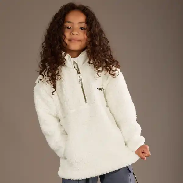 Bild 1 von Kinder-Mädchen-Fleeceshirt mit Stehkragen