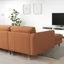 Bild 4 von LANDSKRONA 4er-Sofa, mit Récamiere/Grann/Bomstad goldbraun/Metall