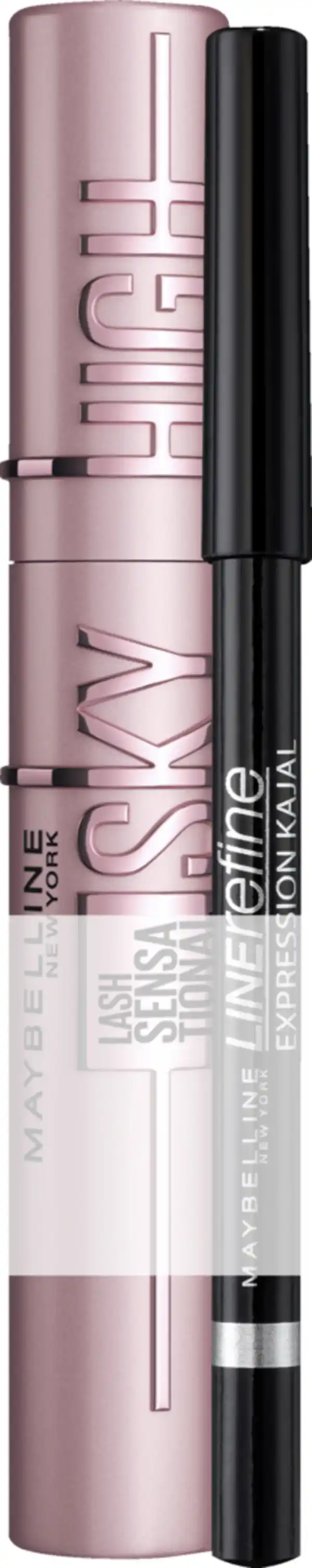 Bild 1 von Maybelline New York Lash Sensational Sky High Mascara Brown + Gratis Expression Kajal Eyeliner 33 Black