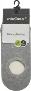 under2wear Bambus Füssling DP grau mel. Gr. 35/38