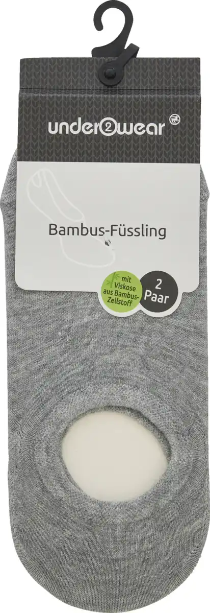 Bild 1 von under2wear Bambus Füssling DP grau mel. Gr. 35/38