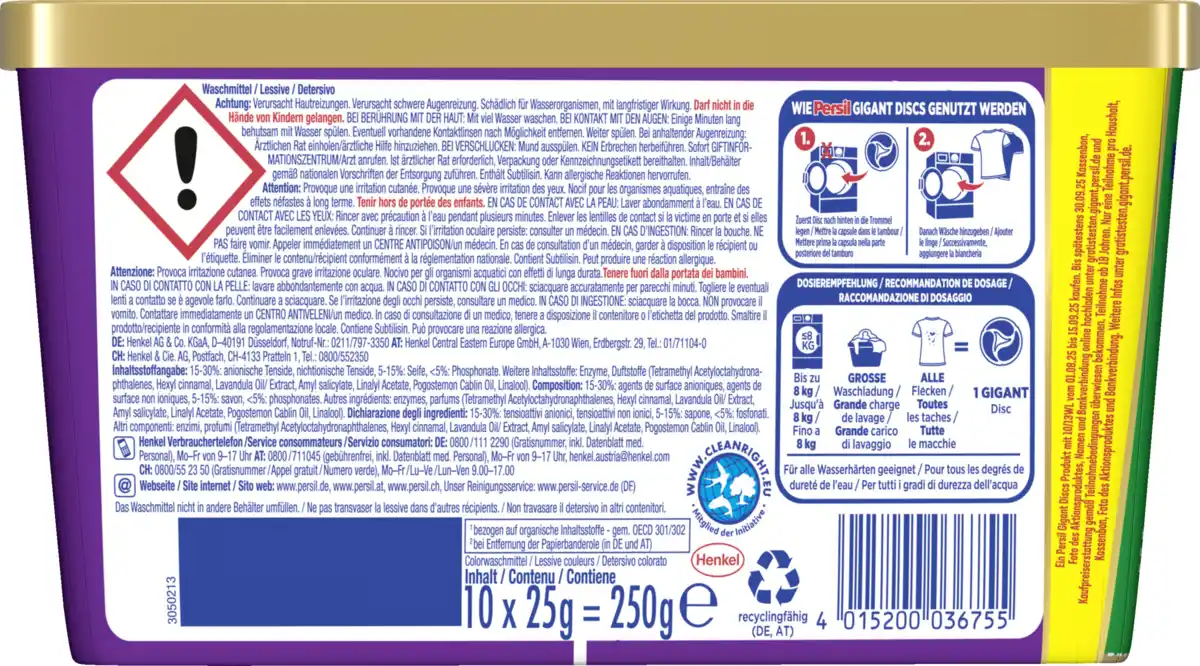 Bild 2 von Persil Colorwaschmittel Gigant Discs 10 WL