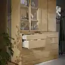 Bild 4 von TONSTAD Aufbewahrung mit Schubladen, Eichenfurnier/Glas, 164x47x210 cm