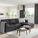 Bild 2 von VIMLE 3er-Sofa, mit Récamiere/Grann/Bomstad schwarz