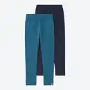 Bild 1 von Kinder-Leggings mit gewebtem Label, 2er-Pack