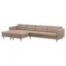 Bild 1 von LANDSKRONA 5er-Sofa, mit Récamieren/Grann/Bomstad dunkelbeige/Holz