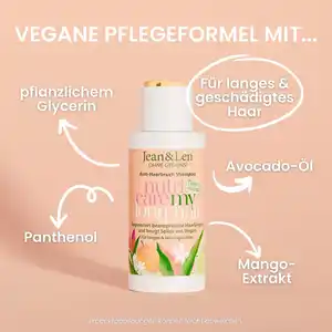 Jean&Len Anti-Haarbruch Shampoo Mango + Avocado Reisegröße, 50 ml