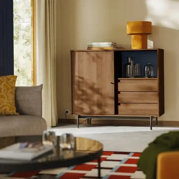 Bild 2 von RÅDMANSÖ Schrank, braun Nussbaumnachbildung, 118x49x103 cm