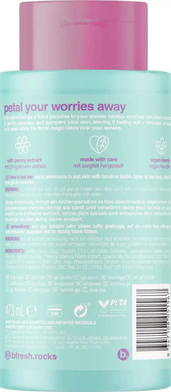 Bild 2 von b.fresh Duschgel - calm your petals, 473 ml