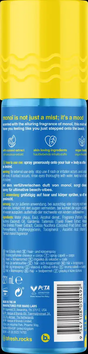 Bild 2 von b.fresh Haar- und Körperspray - what's monoi is yours, 221 ml