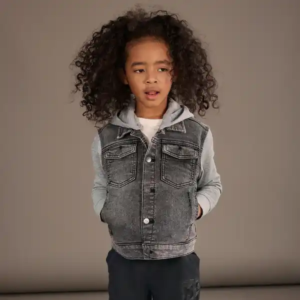 Bild 1 von Kinder-Jungen-Jeansjacke mit Kapuze