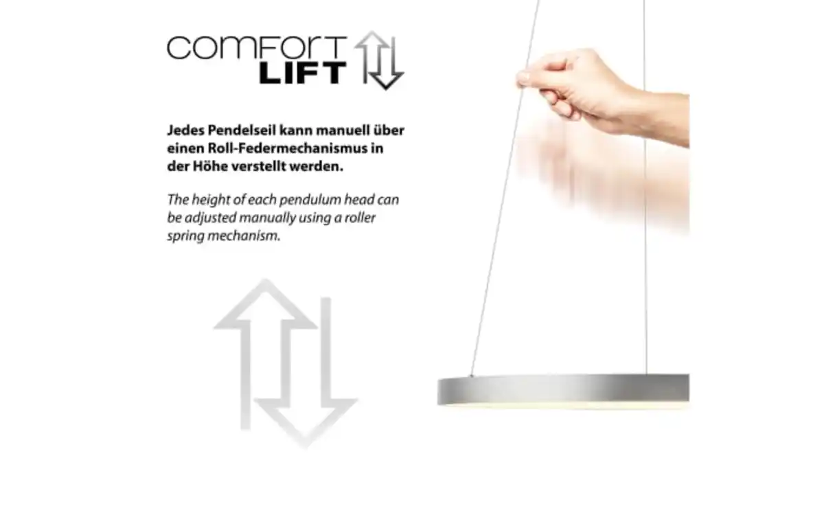Bild 4 von LED-Pendelleuchte Hoop, aluminium, inkl. Höhenverstellung