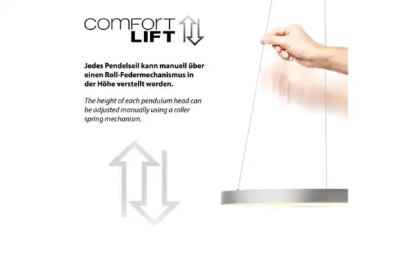 Bild 4 von LED-Pendelleuchte Hoop, aluminium, inkl. Höhenverstellung