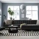 Bild 2 von LANDSKRONA 4er-Sofa mit Récamieren, Grann/Bomstad schwarz/Metall