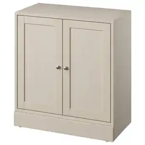HAVSTA Schrank mit Sockel, graubeige, 81x47x89 cm