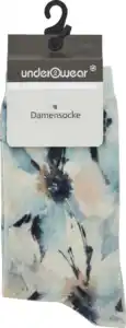 under2wear Damensocke 360° Print Aquarell blau Gr. 39/42