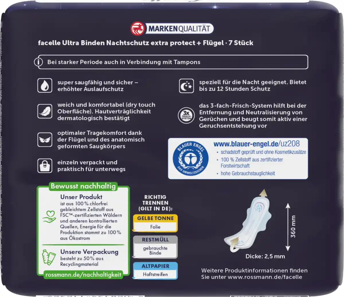 Bild 2 von facelle Ultra Binde Night Extra protect Gr. 5