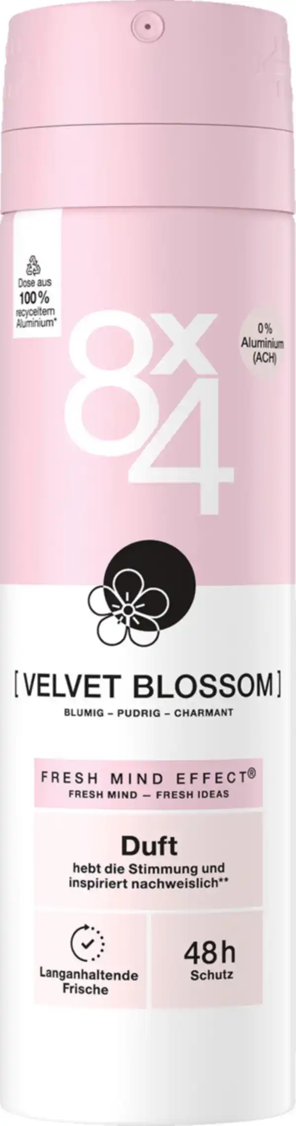 Bild 1 von 8x4 Deospray Velvet Blossom, 150 ml