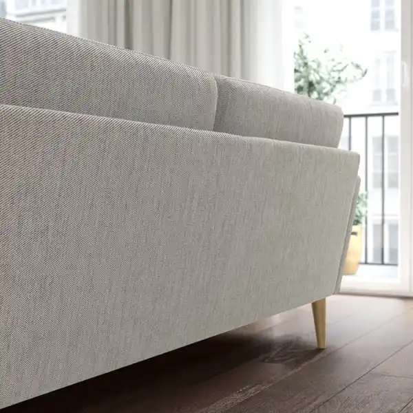 Bild 3 von GRILLSTORP / SMEDSTORP 4er-Sofa mit Récamiere rechts, Viarp/beige/braun Eiche