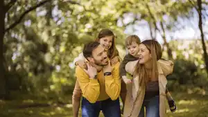 Familienglück im Grünen