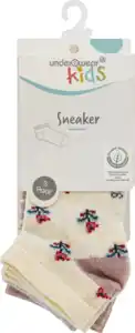 under2wear kids 3er Pack Sneaker Mädchen Blümchen Gr. 23/26