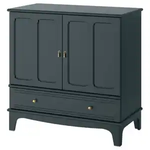 LOMMARP Schrank, dunkel blaugrün, 102x101 cm