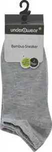 under2wear Bambussneaker DP grau mel. Gr. 35/38