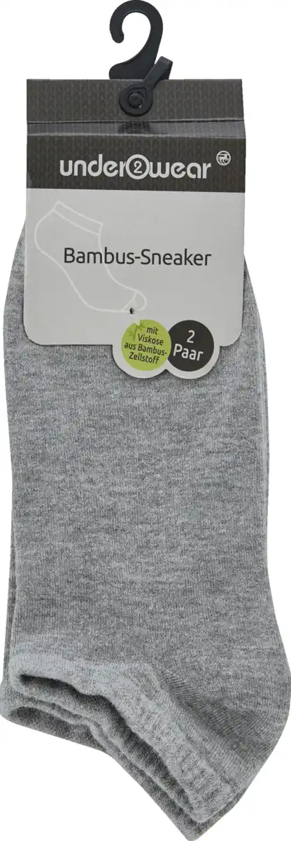 Bild 1 von under2wear Bambussneaker DP grau mel. Gr. 35/38