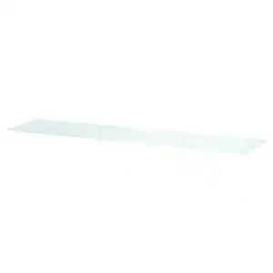 BESTÅ TV-Platte, Glas weiß/hellgrün, 180x40 cm