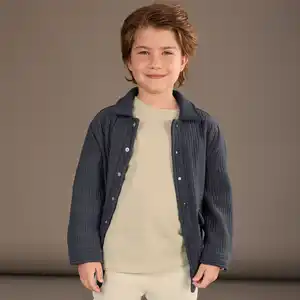 Kinder-Jungen-Hemd in Doubleface-Optik