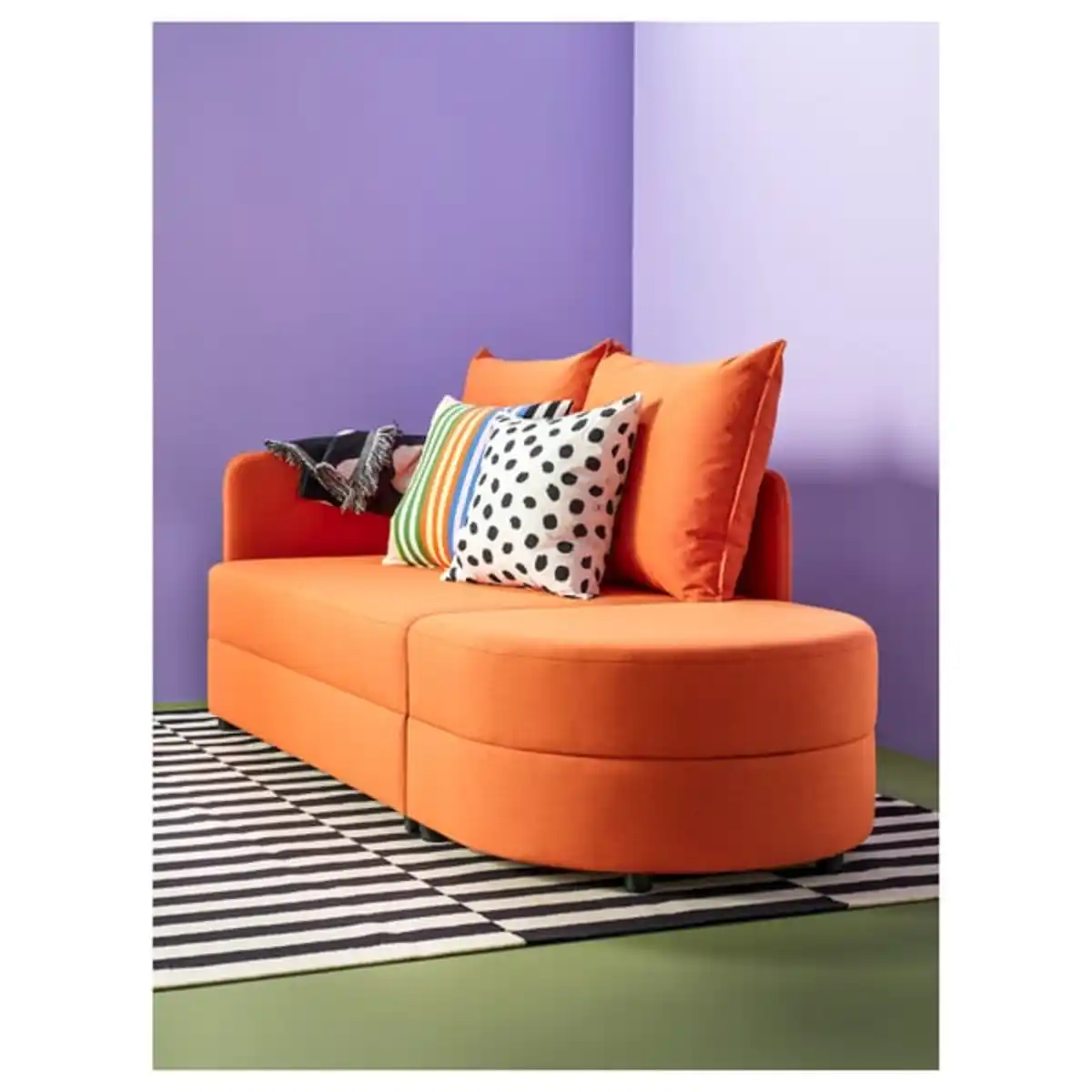 Bild 4 von LINDÅKRA 2er-Bettsofa, Knisa leuchtend orange