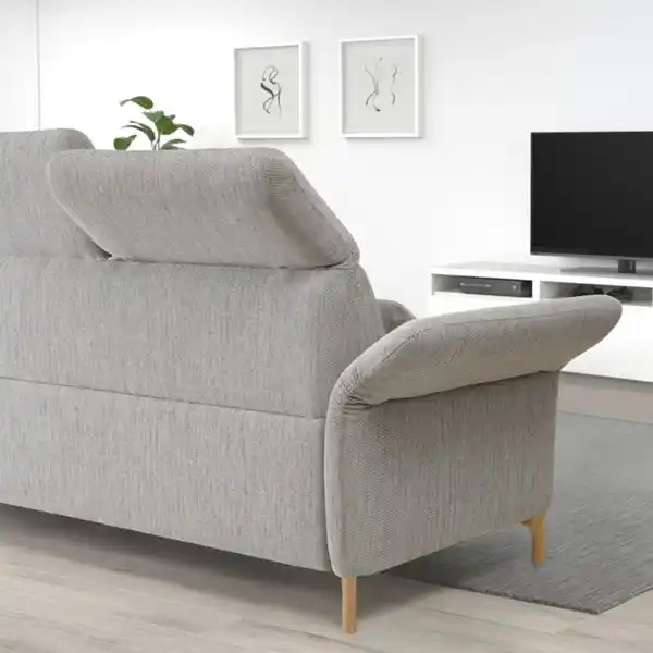 Bild 3 von FAMMARP 4er-Sofa mit Récamiere, rechts Holz/Viarp beige/braun