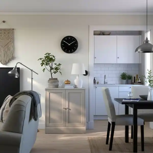 Bild 2 von HAVSTA Schrank mit Sockel, graubeige, 81x47x89 cm